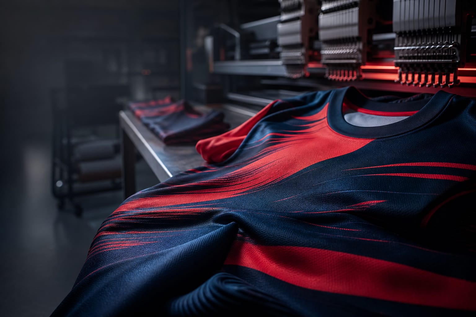 Producción textil deportiva y sublimación — fábrica AP Sport, Liberia