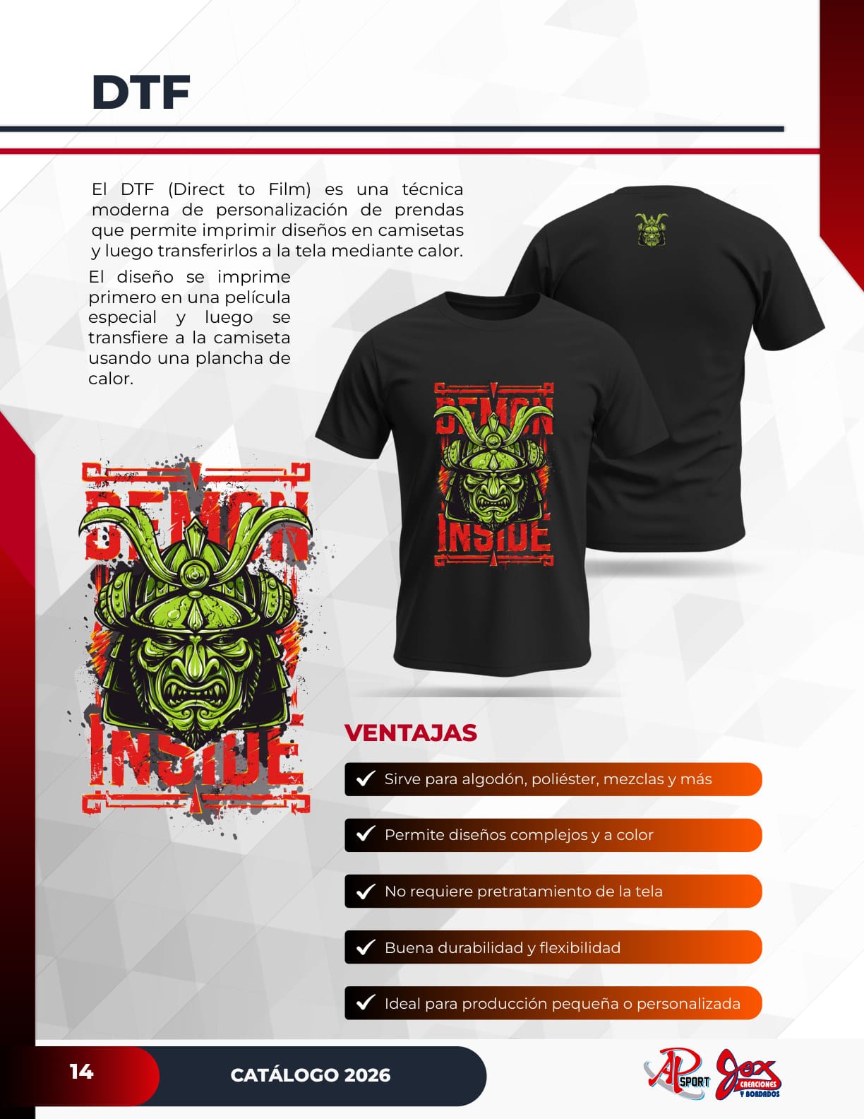 Uniforme fútbol infantil — catálogo pág. 14