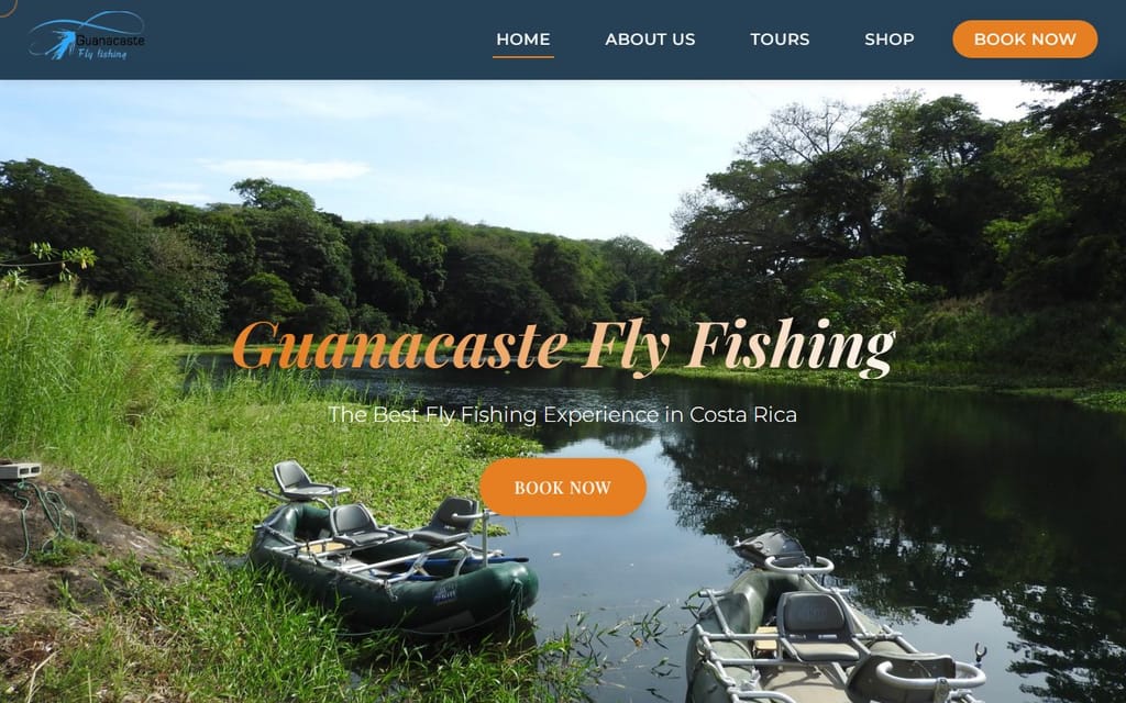 Captura del sitio Guanacaste Fly Fishing Costa Rica
